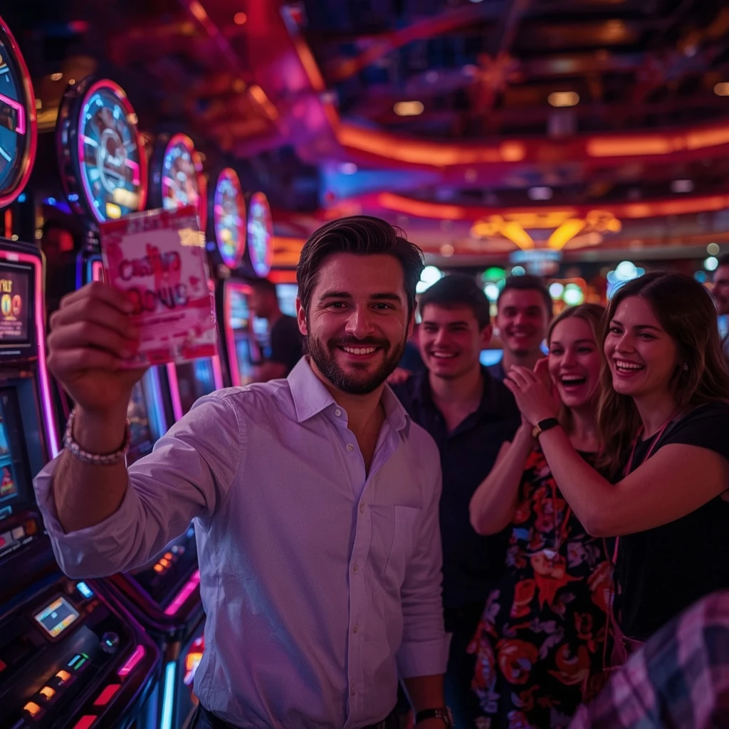 une personne tenant un bonus Casino Clic